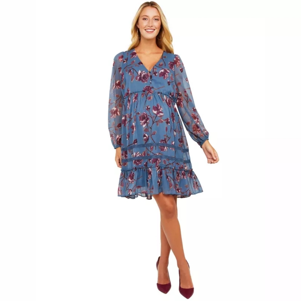 Jessica Simpson Floral Long Sleeve Dress